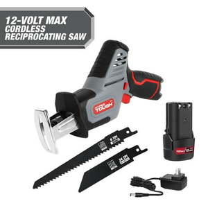 lot 8796 image: Hyper Tough 12V Max Lithium-Ion Compact Reciprocating Saw with 1.5Ah Battery and Charger  80005