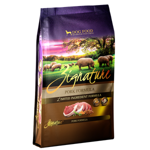lot 8805 image: Zignature Pork Formula Dry Dog Food  4 Lb 82725