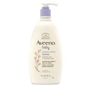 lot 8807 image: Aveeno Baby Calming Comfort Moisturizing Bedtime Body Lotion for Baby and Toddler  18 fl oz
