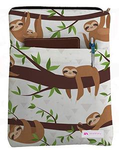 lot 8818 image: Sloths On Branches Book Sleeve - Book Cover for Hardcover and Paperback - Book Lover Gift - Notebooks and Pens Not Included