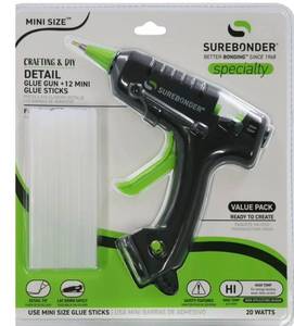 lot 8825 image: Surebonder H-195FKITW-N 20 Watt Mini Size High Temp Detail Tip Glue Gun Kit-12 Glue Sticks Included