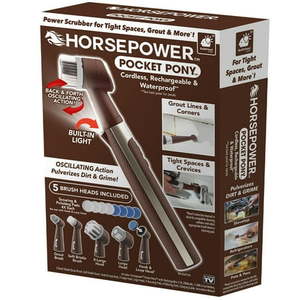 lot 8831 image: Horsepower Pocket Pony  Waterproof  Cordless  Pocket-Sized  Oscillating Power Scrubber  Deep Clean  Tight Spaces  Rechargeable