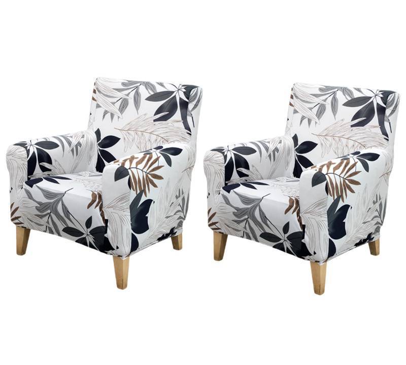 lot 24746 image: Banquet Armchair Slipcover Printed Chair Covers with Arms Stretch Club Chair Slipcover Soft Armchair Sofa Covers Anti-Slip Furniture Protector for Dogs Pets Home Living Room Decor