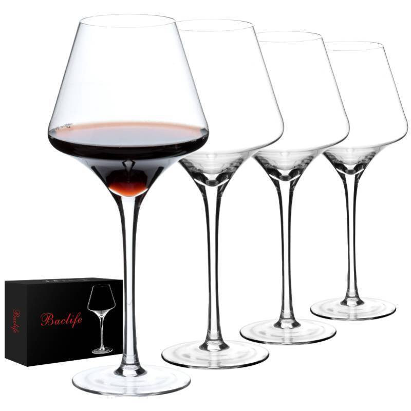 lot 24786 image: Red Wine Glasses Set of 4  20 oz Premium Crystal Wine Glass With Long Stem  Hand Blown Large Burgundy Wine Glasses  Unique Gift for Wedding, Anniversary, Christmas - Retail $29