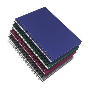lot 15118 image: Spiral Notebook Journal,4 Pack A5 Hardcover Spiral Notebooks,5.7 x 8.5,160 Pages,100gsm Paper, College Ruled Journals for Study and Notes (Red,Green,Blue,Grey) - Retail $17