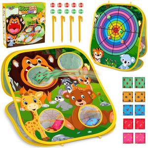 lot 15139 image: Animal Bean Bag Toss Game Toy Outdoor Toss Game, Family Party Party Supplies for Kids, Gift for Boys Birthday or Christmas for Toddlers Ages 3 4 5 6 Year Old - Retail $24