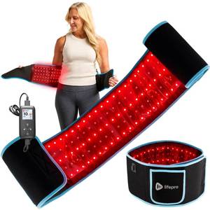 lot 15169 image: Lifepro Red Light Therapy Belt Infrared Red Light Therapy for Body, Back and Shoulder - 660nm & 850nm Near Infrared Heating Pad Adjustable & Portable for Wellness & Relaxation - Retail $161