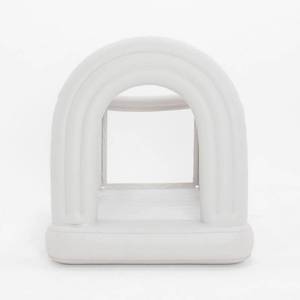 lot 111412 image: Retails for $230 PLAYSMOL Mini Rainbow Inflatable Bounce House, Jumping House for Indoor Play, Bouncy Castle for Toddlers & Kids 3-6, Easy Set Up & Storage