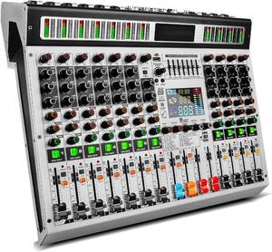 lot 121237 image: Retails for $178 TX-12 Professional 12 Channel DJ Controller USB Audio Mixer Metal Guitar Audio Mixing Console