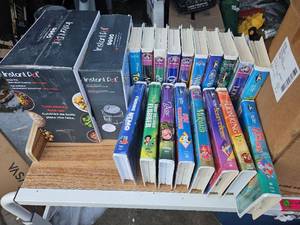 lot 18554 image: Assorted Lot W VHS and DVD Movies, Instant Pot, and More