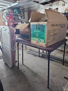 lot 18568 image: Assorted Lot W 4ft Christmas Tree, Lg Computer Monitor, Digital Picture Frame and More