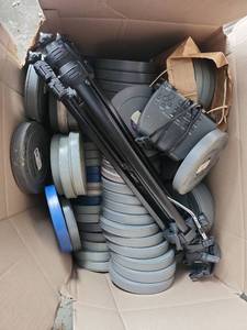 lot 18573 image: Assorted Lot W Old School Film Rolls, Recorder, and Stand