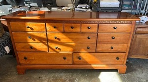 lot 3515 image: Traditional Cherry Wood Drawer Dresser