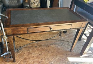 lot 3530 image: Writing Desk with Leather Top