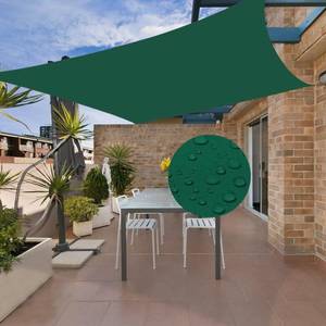 lot 7216 image: 6.5 10 Waterproof Sun Shade Sail Canopy Awning Shelter, 95% UV Block Water Resistant for Backyard Yard Deck Patio Garden Outdoor Activities and Facility (We Make Custom Size), Ivory