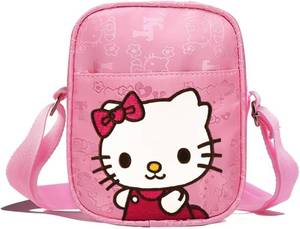 lot 7239 image: ratote Cute Pink Mini Purse for Girls, Canvas Stuff Wallet and Small Crossbody Bag