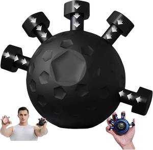 lot 7242 image: Glitzgrip Arm Builder 2025 New Hand Forearm Ball Strengthener and Finger Grip Exerciser Balls Wrist Strengthening Guitar Finger Gripper Strength Trainer Hand Squeezer Stretcher Extender Workout