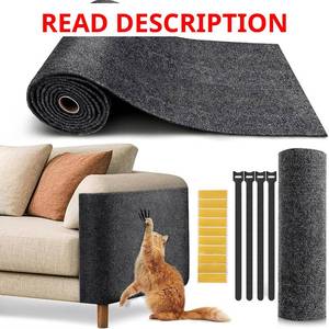 lot 7265 image: Super Sticky  Cat Scratch Furniture Protector Self Adhesive Scratching Mat Couch Protector from Cat Claws Furniture Protectors from Scratching Pad Carpet Anti Cat Scratcher Deterren Sticky Wall Mat Color Brown