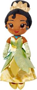 lot 7276 image: Plush Doll, Tiana, Medium 14 Inches, Soft Plushy with Embroidered Features, Princess Toys for Girls, Disney Dolls, Stuffed Animals for Girls