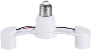 lot 7277 image: TEHAUX E27 Light Socket Splitter Adapter, Double Heads Lamp Holder Converter, Fire-Resistant Material, Suitable for Led, Ideal for Home, Office, Workshop, 7.08  3.93  1.18 Inch, White