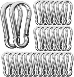 lot 7355 image: M4 30PCS Small Carabiner Clips, 1.57 Inch Spring Snap Hooks, Heavy Duty Locking Carabiners for Keychains, Camping, Hiking, Climbing, Fishing, and Outdoor Activities
