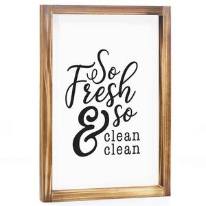 lot 7381 image: So Fresh and So Clean Sign 11x16 Inch Farmhouse Bathroom Decor Wall So Fresh So Clean Wall Art Small Bathroom Sign Rustic Farmhouse Bathr