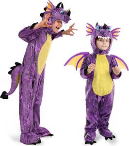 lot 8002 image: Spooktacular Creations Halloween Child Dragon Costume, Dinosaur Costume Kids with Wings Eggs for Baby Toddler Dress Up Party