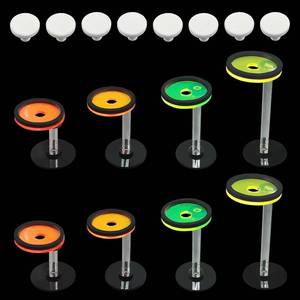 lot 8021 image: Live Coral Reef frag Rack frag Plugs Holder for Coral Fluorescent Acrylic Coral frag Bracket This Set Contains 8 columnar Acrylic Holders and 8 White Premium Ceramic Bases