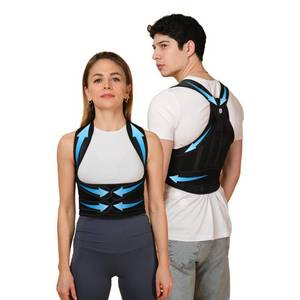 lot 8031 image: Back Brace Posture Corrector for Men & Women - Adjustable, Breathable, Improves Posture, Reduces Neck & Back Pain - Lightweight Unisex Design for Office and Home Use (Black, Medium)