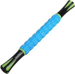 lot 8078 image: YANSYI 9-Roller Deep Tissue Massage Stick - Professional Muscle Recovery for Leg & Back Pain Relief, Portable Physical Therapy Tool for Athletes, (Blue 2)
