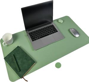 lot 8123 image: Leather Desk Pad, Large Mouse Pad, Non-Slip and Waterproof Desk Blotter, Desk Writing Pad for Office and Study (Green, 31.5   16)