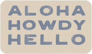 lot 8124 image: Beach Welcome Aloha Howdy Hello Front Door Mat Outside Entrance,Beach Coastal Cowgirl Decor Doormat,17X30