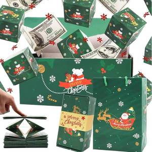 lot 8132 image: Neioaas Surprise Gift Boxes-Surprise Pop Up Gift Box for Money and Christmas,Unique Christmas Folding Exploding Red Envelope Gift Box,Surprise Jumping Boxes for Gifts (10 Bouncing Boxes,Black)