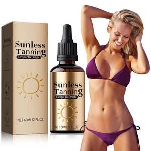 lot 8152 image: Sunless Tanning Drops To Drink, 60ML Drinkable Sunless Tanning Drops, Moisturizing Bronzing Tanner for Face & Body, Sun-Kissed Glow (1PCS)
