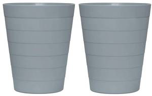 lot 8165 image: Nipogear Slim Round Plastic Small Trash Can Wastebasket 1.5Gallons Garbage Container Bin (B-Grey, 1.5 Gallons(2 Pack))