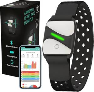 lot 8287 image: Vortec Armband Heart Rate Monitor  Bluetooth Heart Rate Monitor Armband  Rechargeable Ant Arm Heart Rate Monitor Compatible with Peloton, Strava, iFIT, NordicTrack