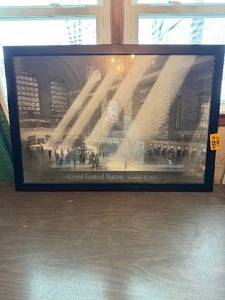 lot 27051 image: Framed Print of the Iconic Photograph Sun Beams into Grand Central Station