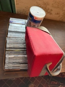 lot 27081 image: Lot of Classic Music DVDs, Record-able CDs, and CD Carrier Box
