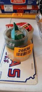 lot 26836 image: Lot features Antique Metal Kansas Jayhawks Front Plate and Clear Packing Tape