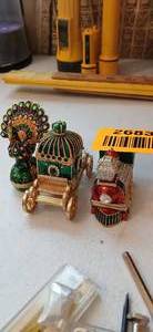 lot 26838 image: Lot of Antique Gold Plated Trinket Boxes