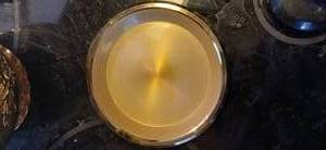 lot 26884 image: Metal Gold Toned Trinket Bowl with Red Glass Insert