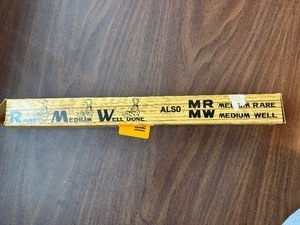 lot 27102 image: Vintage The M Bar-B-Q Ranch Steak Branding Iron