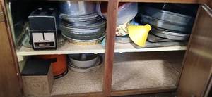 lot 26979 image: Cabinet of Misc Baking Pans and Dishes