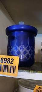 lot 26982 image: Beautiful Cobalt Blue Crystal Candy Jar