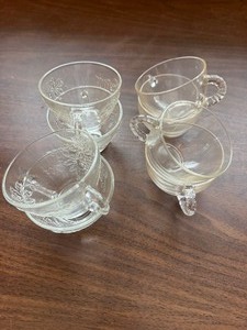 lot 27111 image: Two Sets of Four Matching Glass Mugs