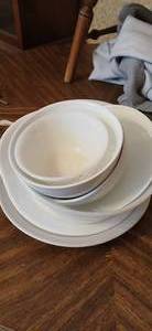 lot 26992 image: Misc. White Plates and Bowls