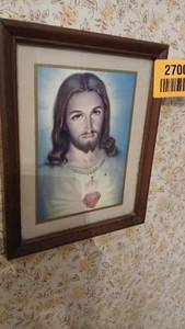 lot 27000 image: Framed Jesus Portrait