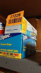 lot 27226 image: Ziploc Storage Bags, Quart Size