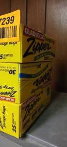 lot 27239 image: Gladlock Zipper Storage Bags Quart Size