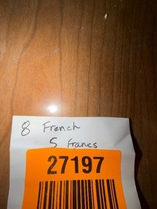 lot 27197 image: 8 French 5 Francs Vintage Coins